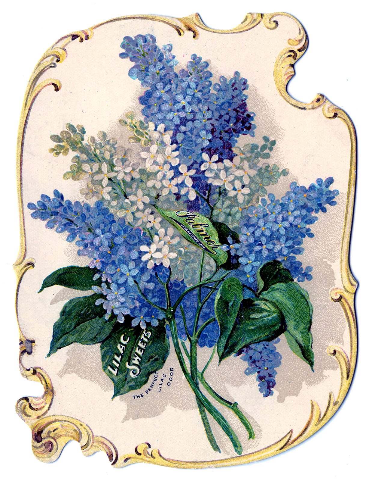 Victorian Clip Art u2013 Stunning Lilacs Perfume Ad