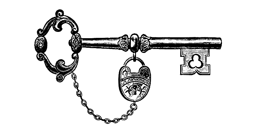 Victorian key clipart 2