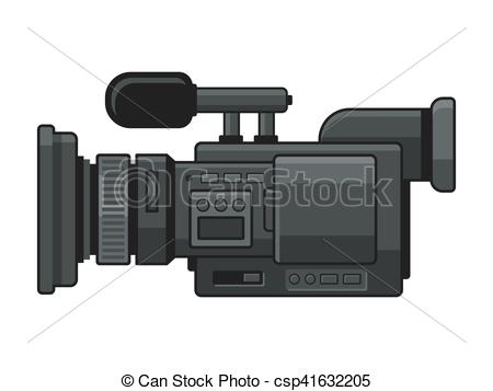 Professional Digital Video Camera Recorder Icon. Vector
