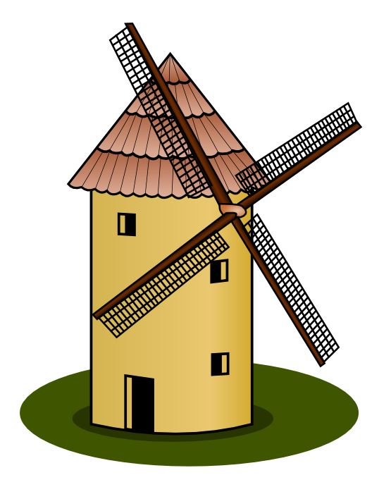 village clipart - Windmill Clipart