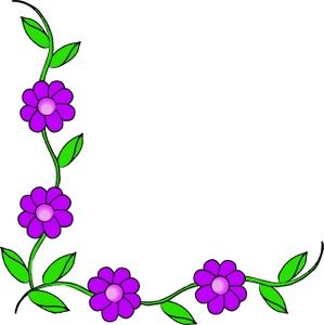 Vine Clipart Image - Purple f - Flower Vine Clipart