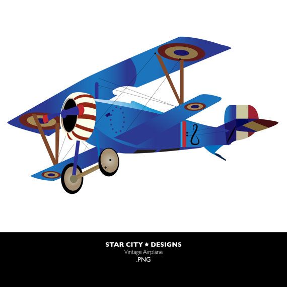 Vintage Airplane Clip Art Clipart Vector Art Graphics For Personal