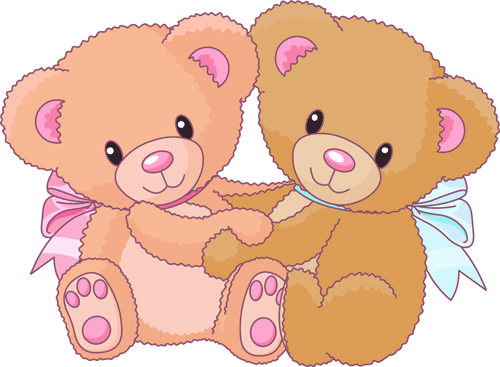 Vintage Bear Clip Art | Free EPS file Cute Teddy Bear vector Illustration 03 download