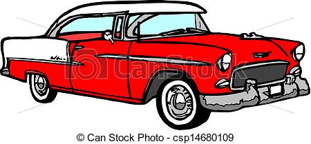 ... Vintage Car Illustration - Classic Car Clipart