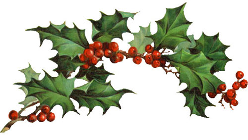 Vintage Christmas Holly Clipa - Free Holly Clipart