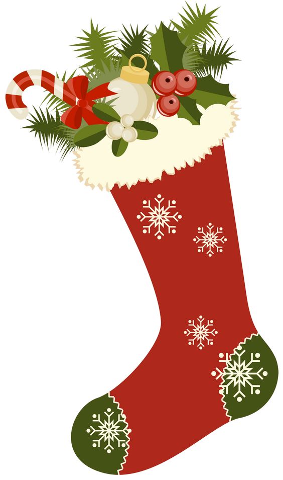 Vintage Christmas Stockings Clipart