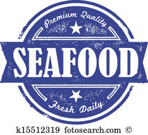 Vintage Fresh Seafood Label - Seafood Clip Art