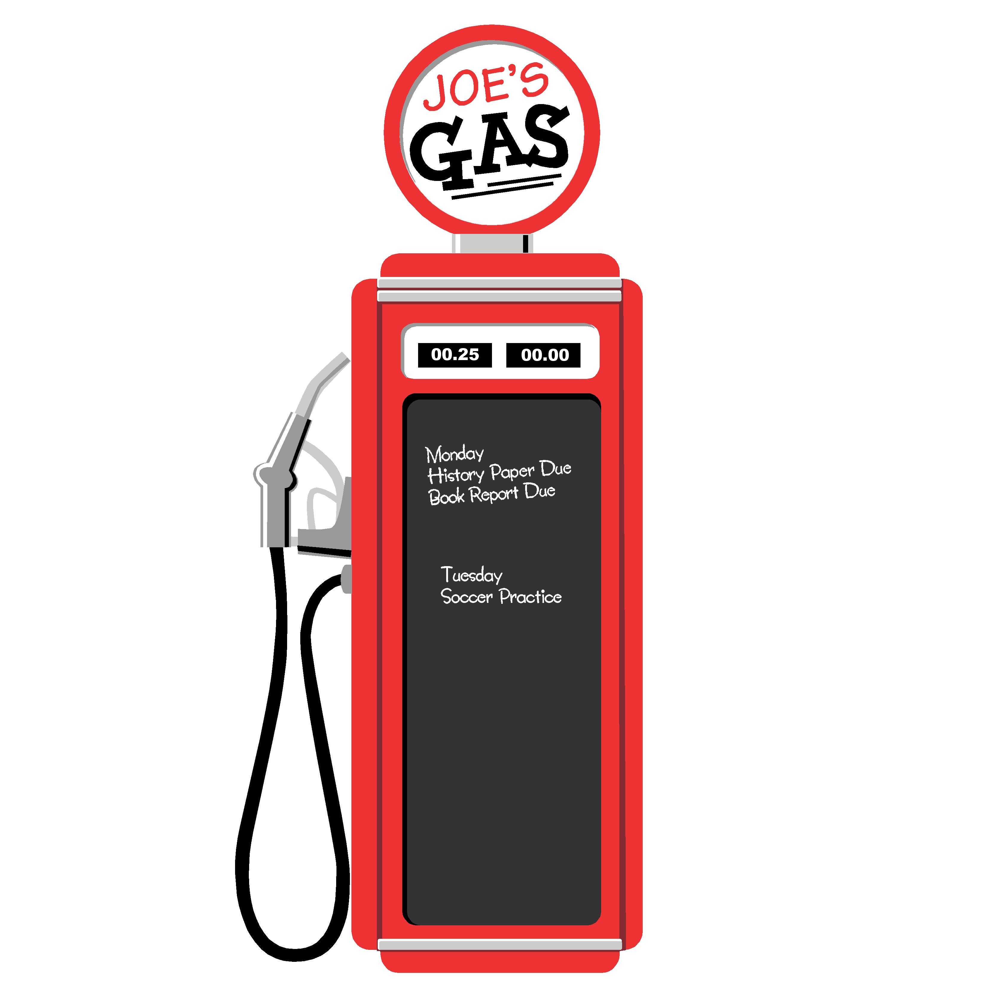Gas Station Clipart Black And