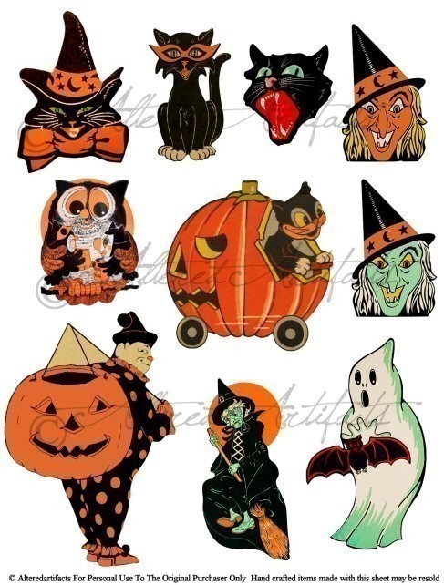 Vintage Halloween Clip Art .. - Vintage Halloween Clip Art