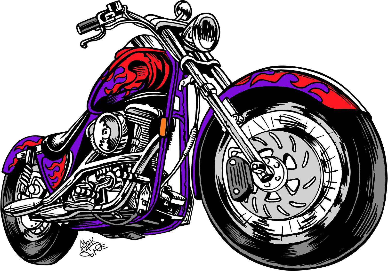 Vintage Motorcycle Clipart Black And White Clipart Panda Free