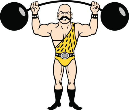 Strongman - A cartoon strongm