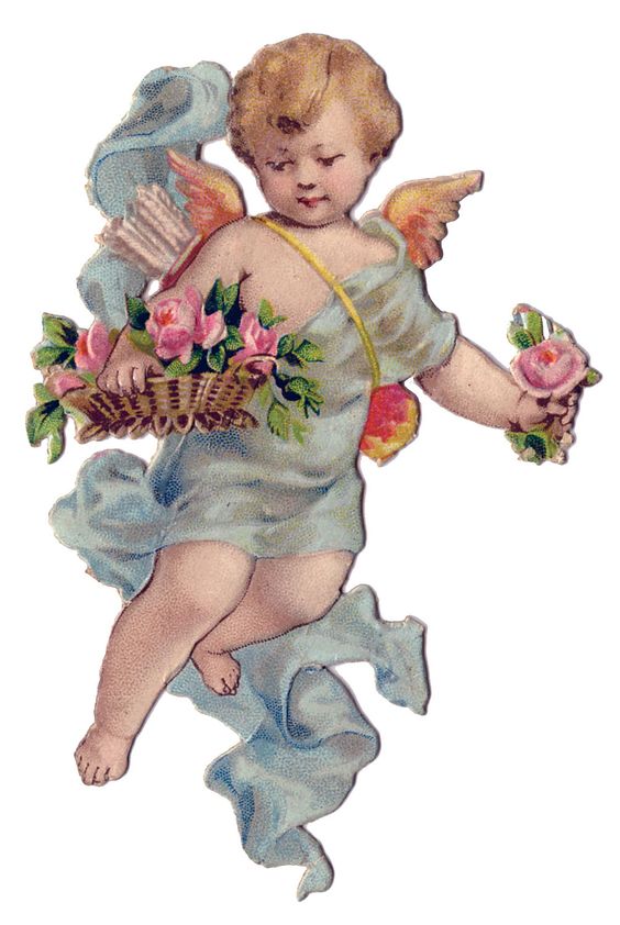 Vintage Valentineu0026#39;s Day Clip Art - Sweet Cherub - The Graphics Fairy