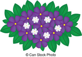 african violets border clip a