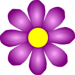 Violet Flower Clip Art - Violet Clipart