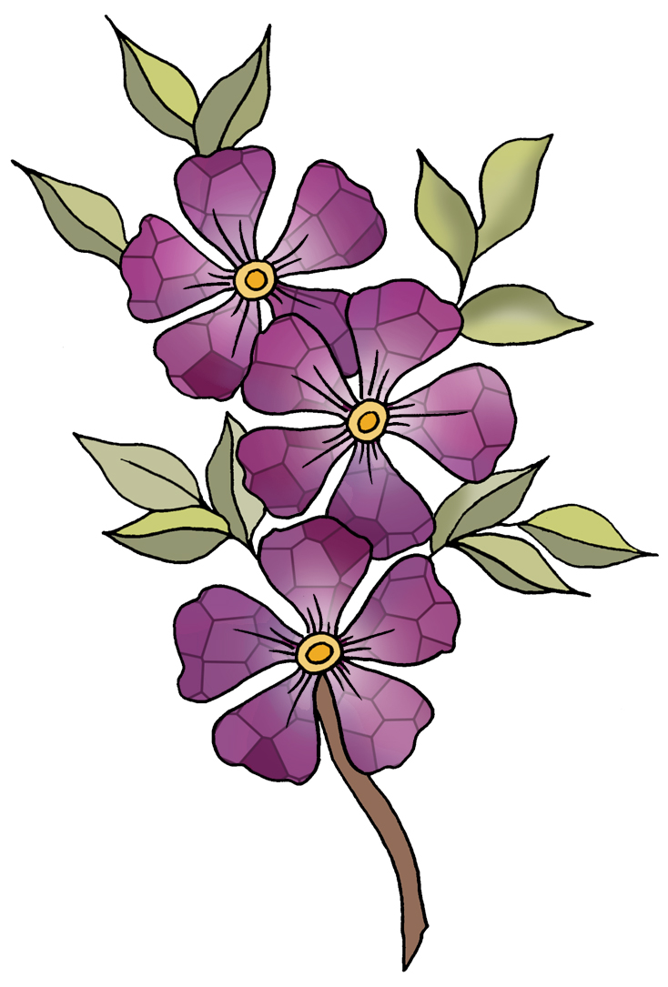 Violet Flower Clip Art Clipart Best