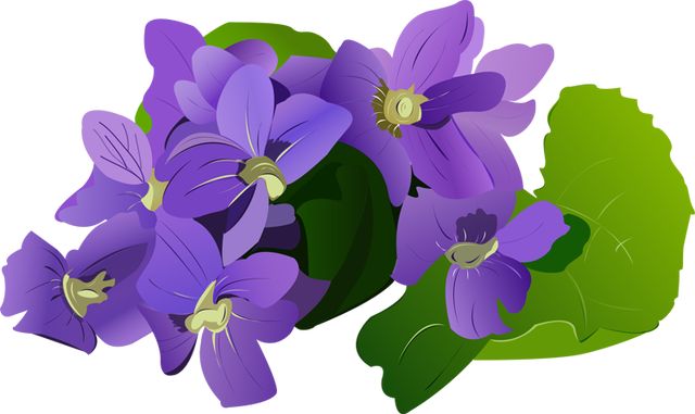 Violet Purple Flower Clip Art