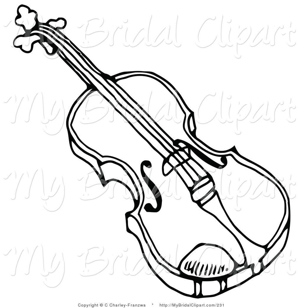 Violin, Clipart black and .