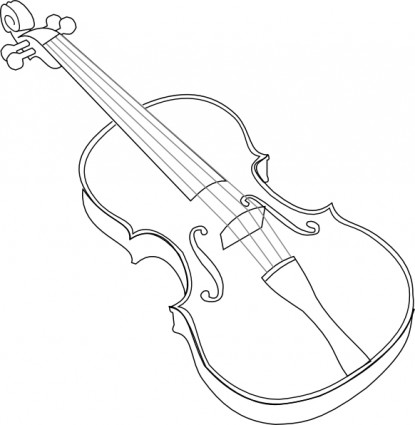 Violin clip art Free vector . - Violin Clipart Black And White