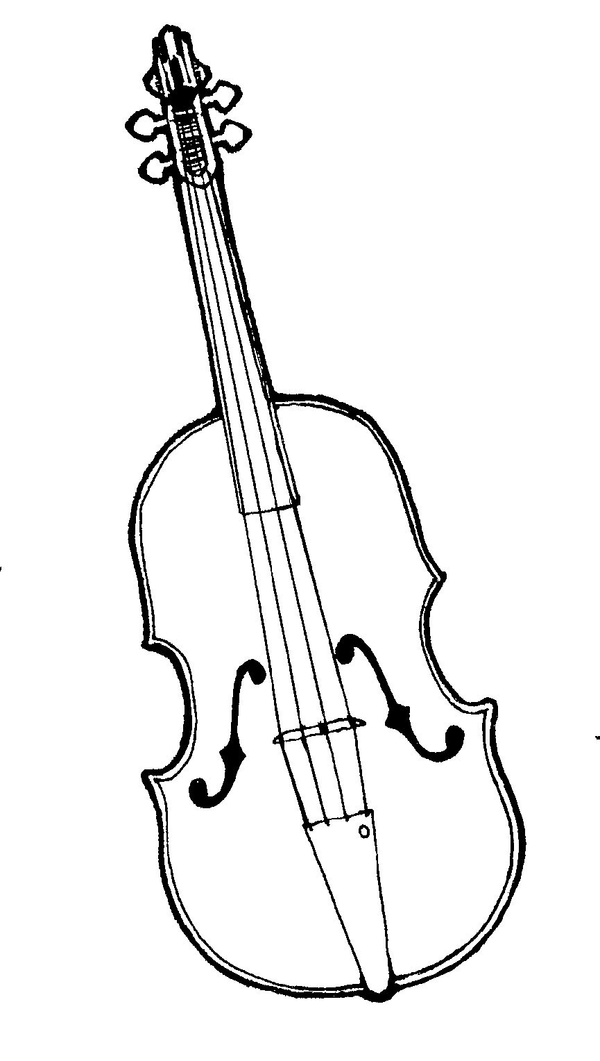 Violin Clip Art - Violin Clipart Black And White