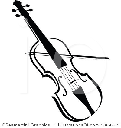 playing violin clipart black 