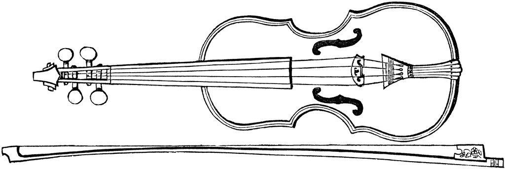 Violin Clipart Black And Whit - Violin Clipart Black And White