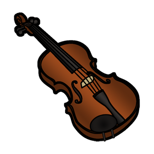 Black White Violin Clip Art