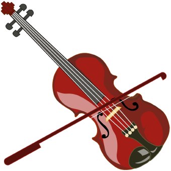 Brown Violin clip art