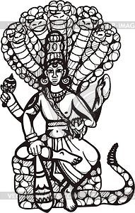 Vishnu - vector clip art
