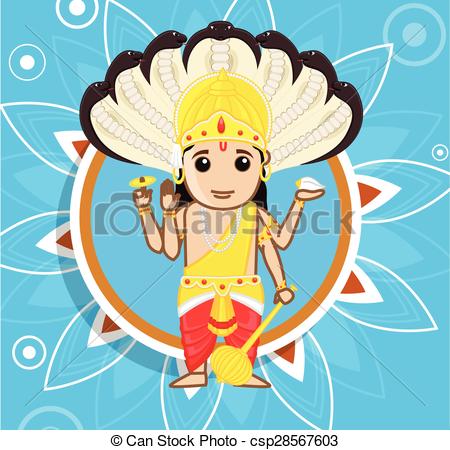 Lord Vishnu - A Hindu God - csp28567603