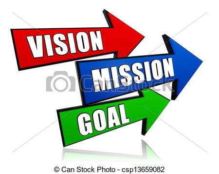 ... vision, mission, goal in arrows - vision, mission, ...