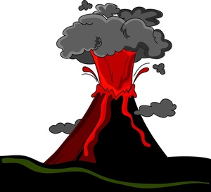 Volcano Clipart Image Volcano With Lava Shooting Out