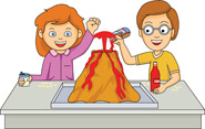 volcano science experiment. S - Science Experiment Clipart