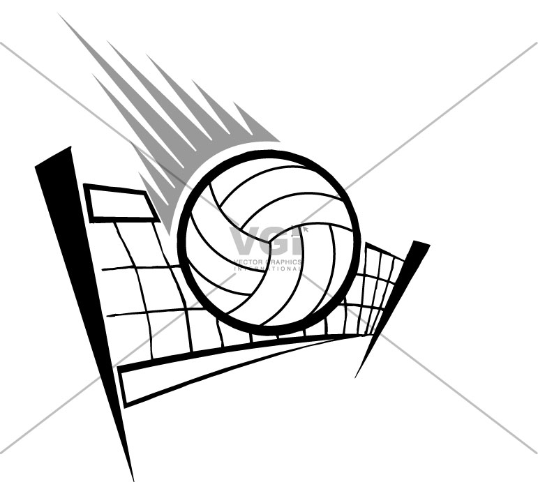 Volleyball and Net jpeg | Vector Graphics International