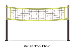 ... Volleyball net - volleyball net on white background with.