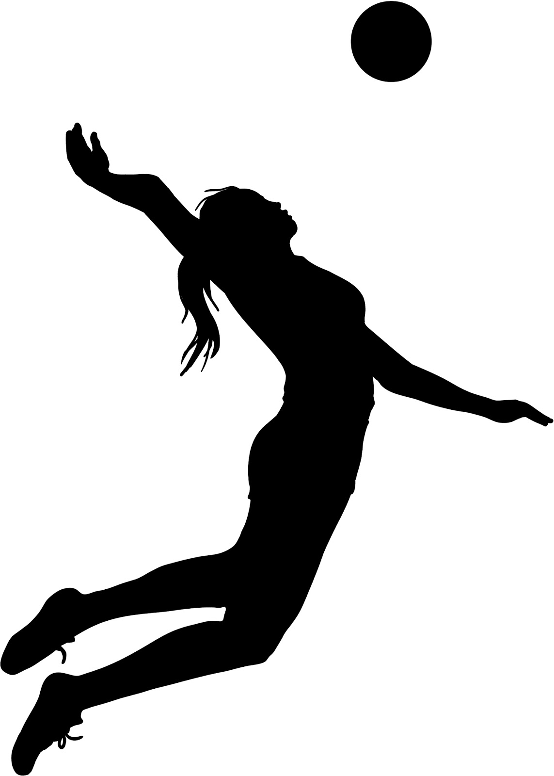 Volleyball Player Silhouette .
