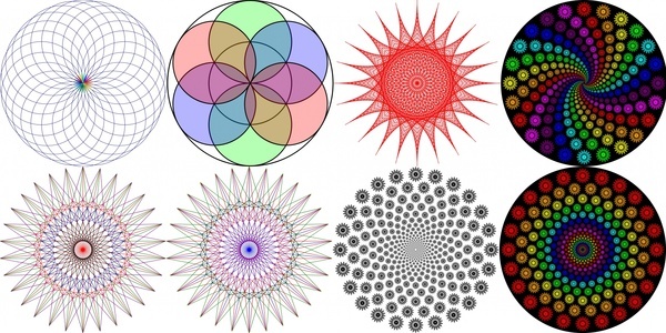 vortex circle string art - Clip Art Vector