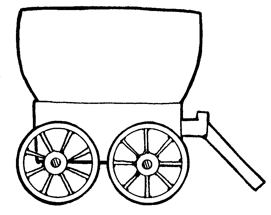 Wagon Clipart Black And White - Wagon Clip Art