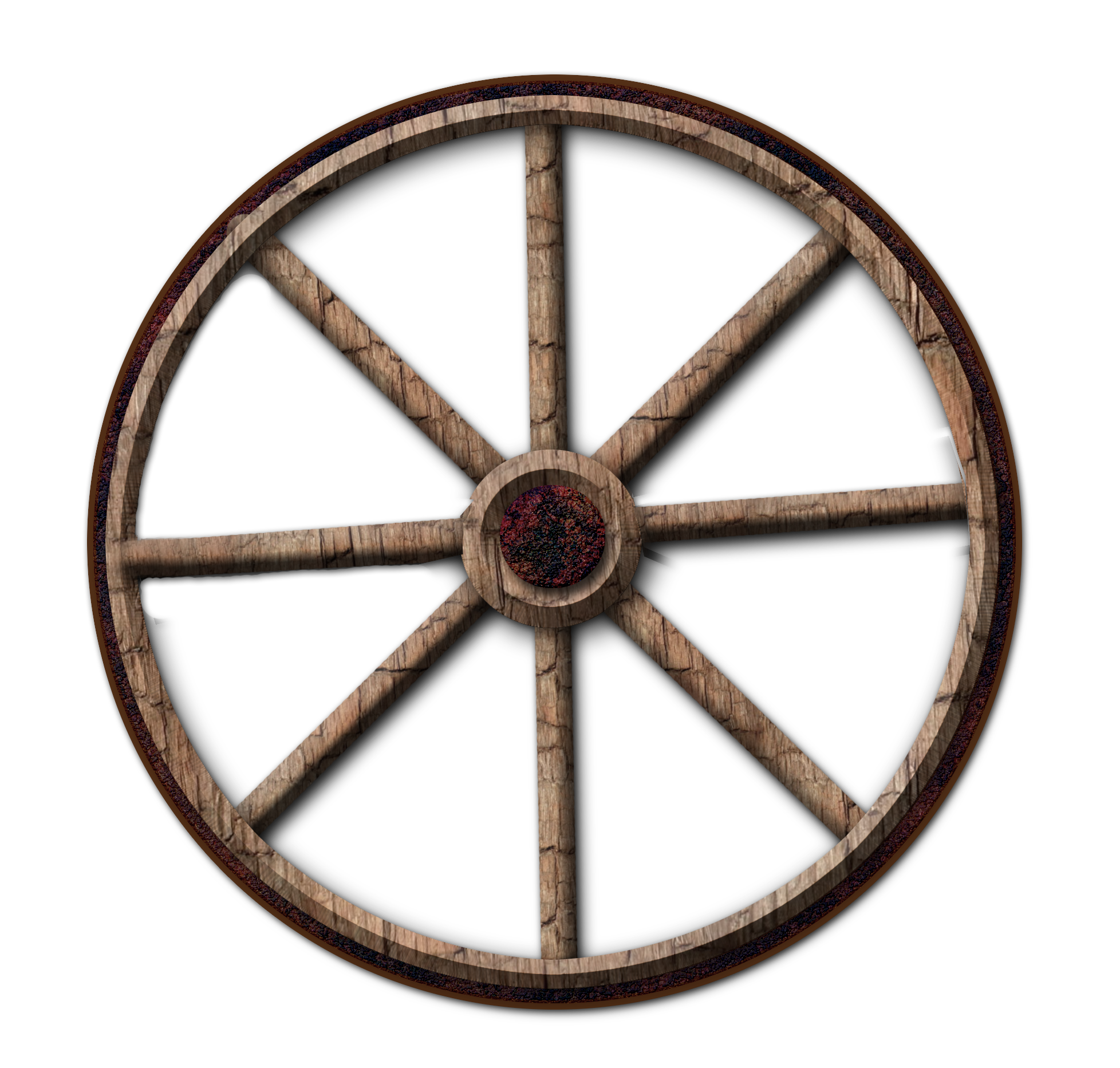 wagon wheel: vector old Woode