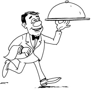 Waiter Clipart Young Waiter W