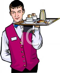 Hotel Waiter Clipart