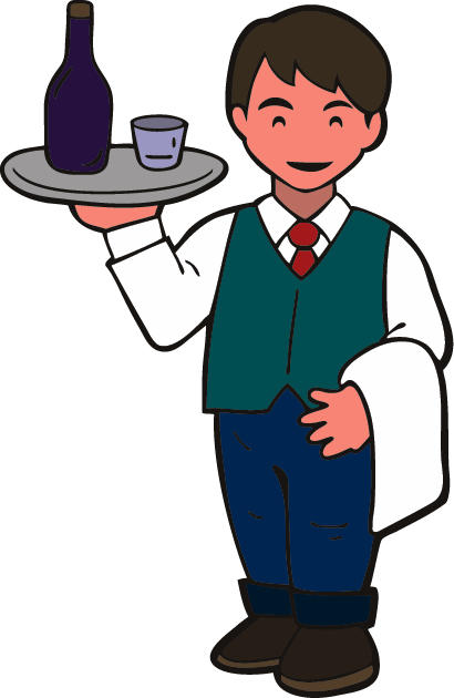 Waiter Clipart Young Waiter W