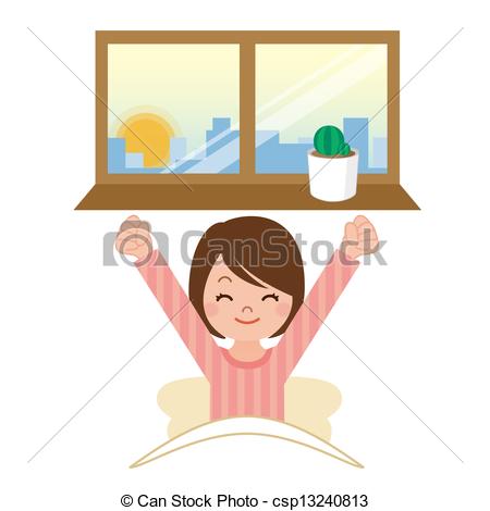 Waking up clip art. Ability to wake up