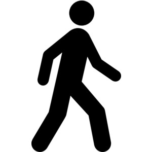 Walking Man Black clip art - .