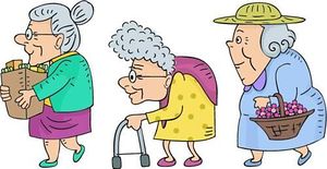 walking senior women