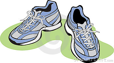 Walking Tennis Shoes Clipart Pair Athletic Shoes 13977844 Jpg
