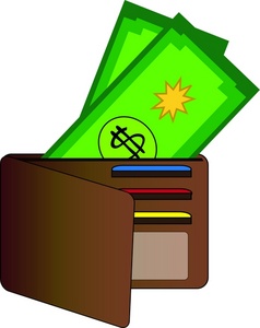 Wallet With Money Clipart #1 - Wallet Clipart