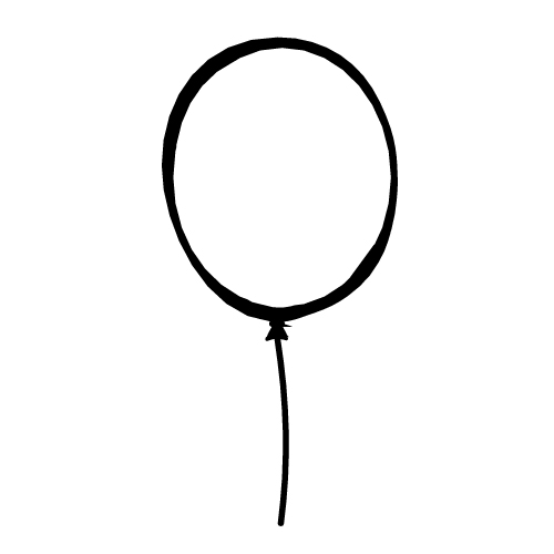walrus clipart black and whit - Balloon Clipart Black And White