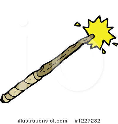 Royalty-Free (RF) Magic Wand Clipart Illustration #1227282 by  lineartestpilot
