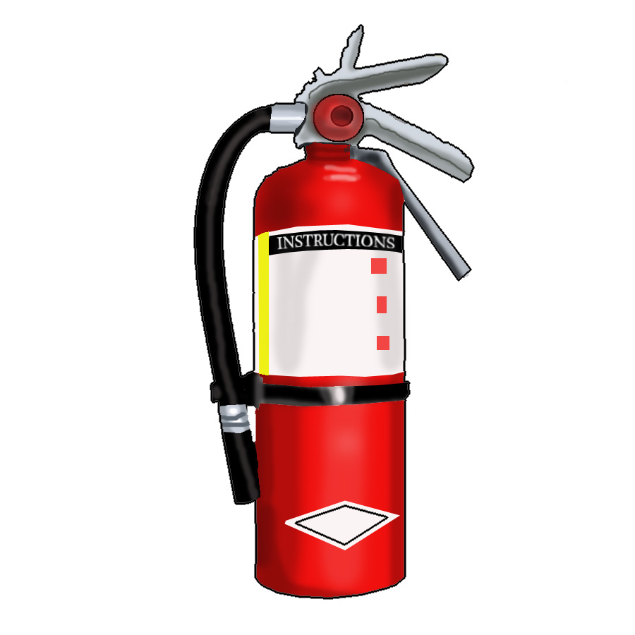cartoon fire extinguisher; fi