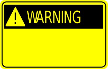 Free Clipart of Warning. Warn